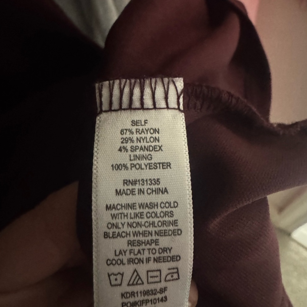 Nine Britton Burgundy Spaghetti Strap Midi Dress - Picture 7 of 7